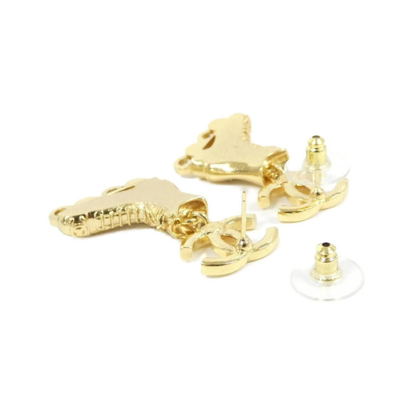 Chanel CC Logo Gold-Tone Earrings – Elite HNW - High End  CHANEL Gold Earrings